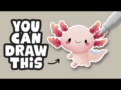 You can draw this CUTE AXOLOTL in Procreate!
