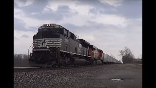 A Triple Crown and 3 Norfolk Southern Intermodal trains