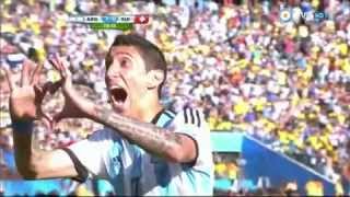 Argentina 1 Suiza 0 Mundial Brasil 2014 - TV Publica (Sebastian Vignolo)