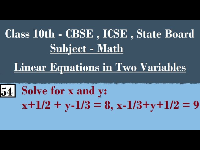 Solve X 1 2 Y 1 3 8 X 1 3 Y 1 2 9 Youtube