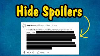 How to Black Out Spoiler Text on Reddit (hide so that others can't see until they click)
