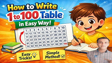 How to write ✍️ 1 to 100 table(pahada) in easy way! #pahada