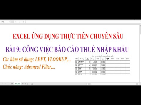 Video Bài 9: Công việc quản lý thuế nhập khẩu - Excel ứng... - YouTube