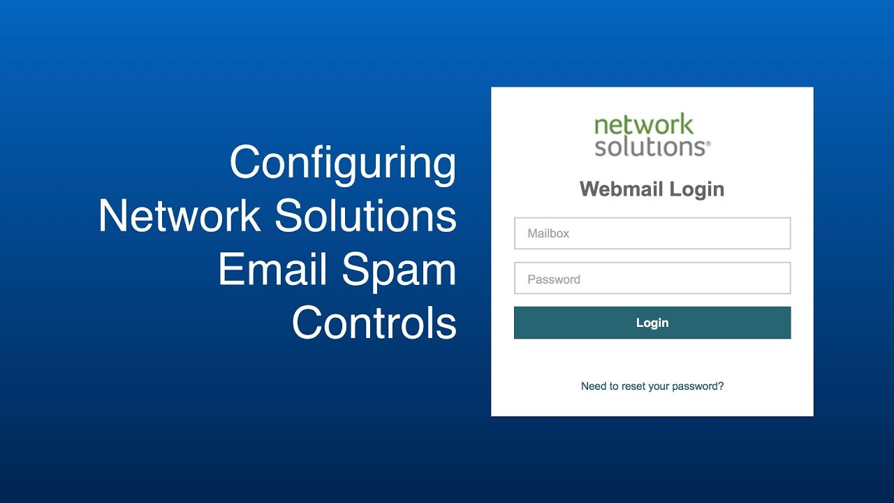 Configuring Network Solutions Email Spam Controls to Prevent Bounced