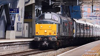 Class 37 Rog 37884 Rumbles Through Reading Taking Some Dusty Bins For Scrap