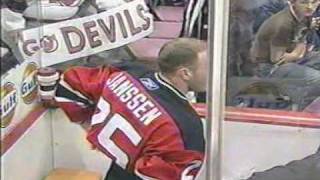 2005-06 Round 1/Game 1: Cam Janssen vs. Ryan Hollweg Fight!