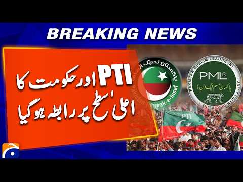 High-Level Meeting Between PTI and The Government | Geo News