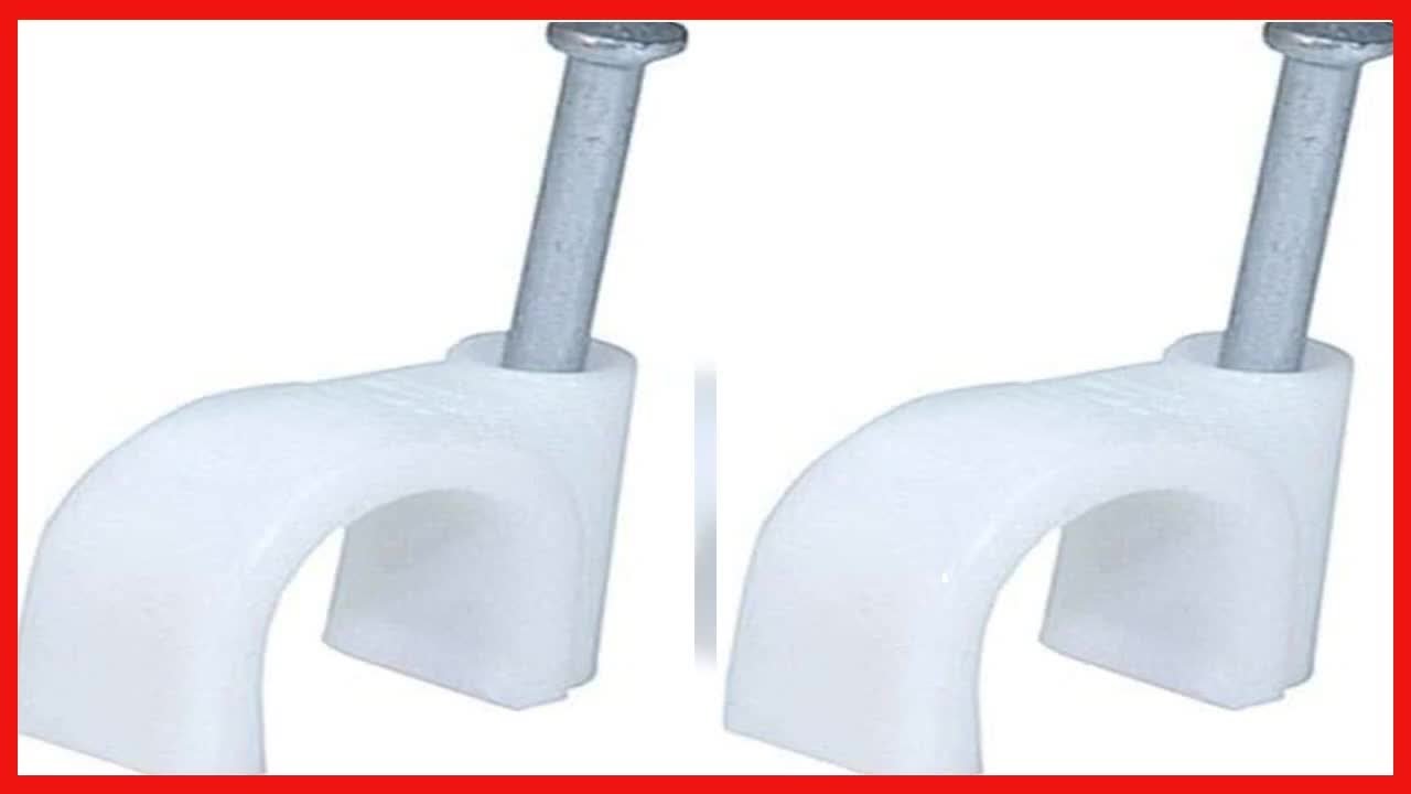 Monoprice Circle cable clips with steel nail, 10mm, 100pcs/Pack