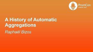 A History of Automatic Aggregations - Raphaël Bizos