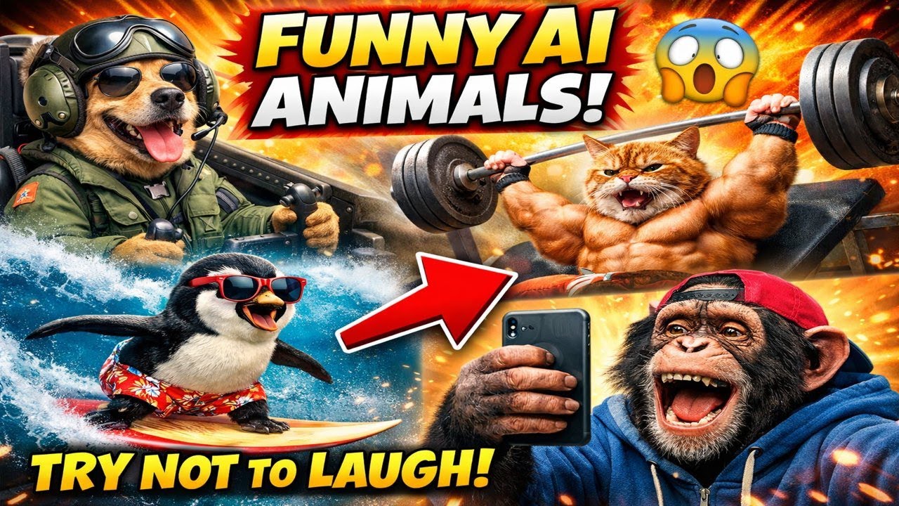 AI Animals Doing INSANE Things 😹 TRY NOT TO LAUGH!