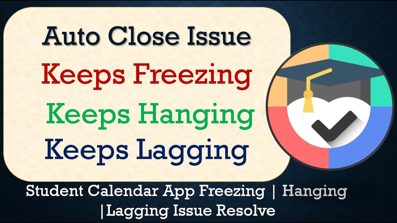How to Fix Student Calendar Auto Close | Keeps Hanging | Freezing | Lagging Issue Solve in Android