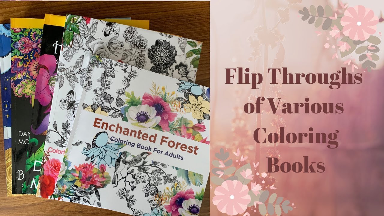 Flip Throughs of Various Coloring Books - YouTube