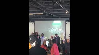 Lil Eazy E shouting out West Coast rap pioneers.