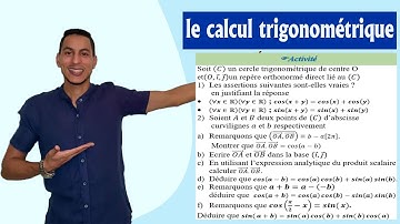 calcul trigonométrique 1 bac : formules trigonométrique - formule de transformation - démonstration