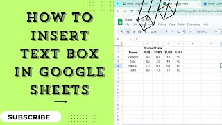 How To Insert Text Box In Google Sheets