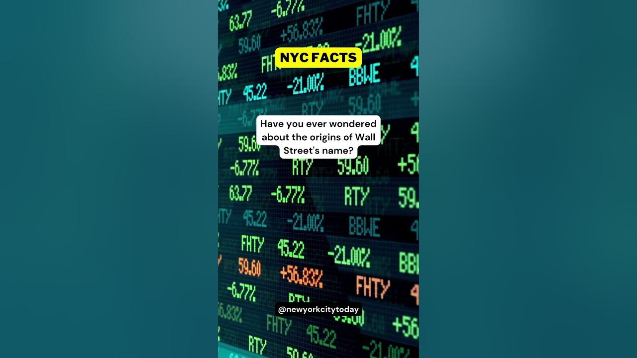 Why Is Wall Street Called Street? Nyc Newyorkcity Wallstreet 