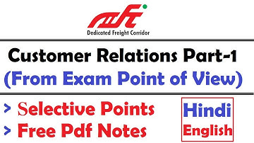 DFCCIL Customer Relations Part-1