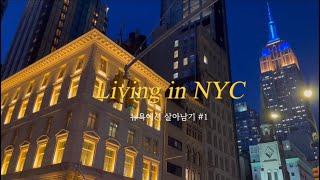 ENG SUB) nyc vlog | 뉴욕에서 살아남기 #1 | 미국 직장인 브이로그 | 요가 클래스 듣고 맛집 탐방 | 뉴욕 가성비 오마카세