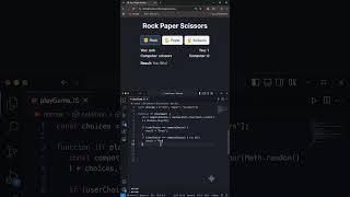 Can You Build Rock Paper Scissors with JavaScript ✊✋✌️🔥#javascript #css