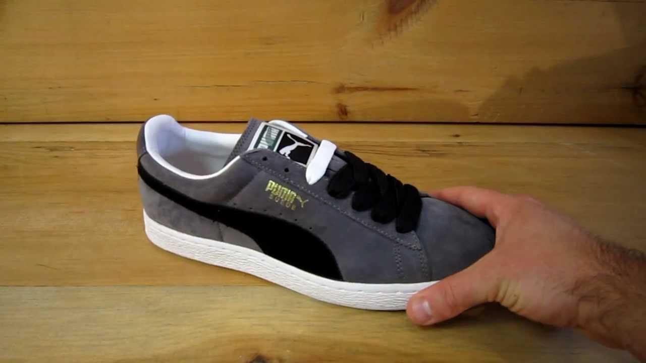 puma grey suede shoes