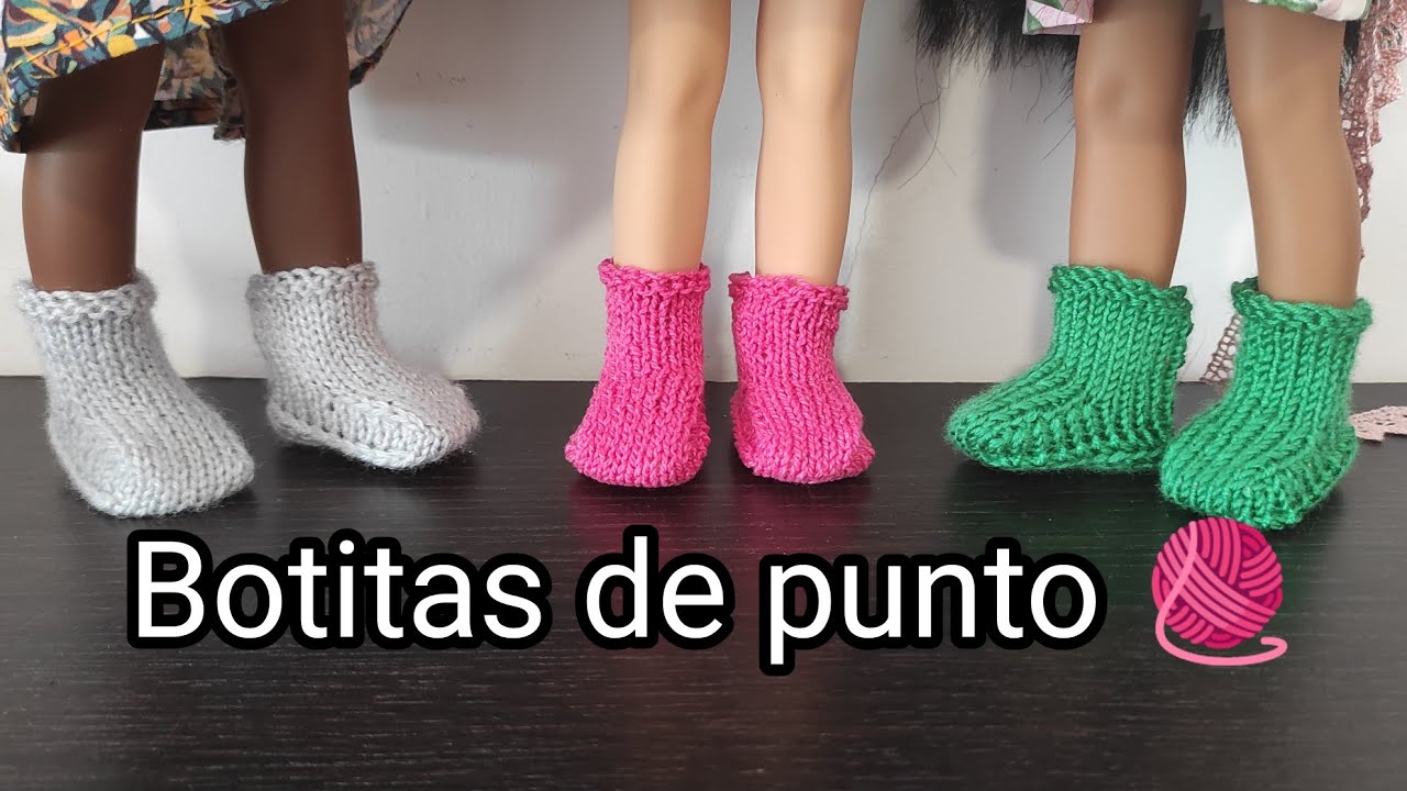 Cómo hacer botas de punto 🧶 para Paola Reina o Nancy 💓🤗🤗🌺🌺 #dolls #tutorial #pattern #muñecas