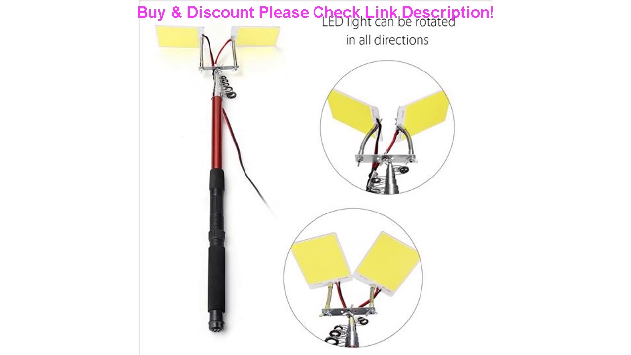 Top 12V Telescopic LED Fishing Rod Outdoor Lantern Camping Lamp Lights
