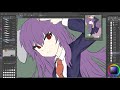 【メイキング動画】東方プロジェクトのイナバ描いてみた。【東方project】