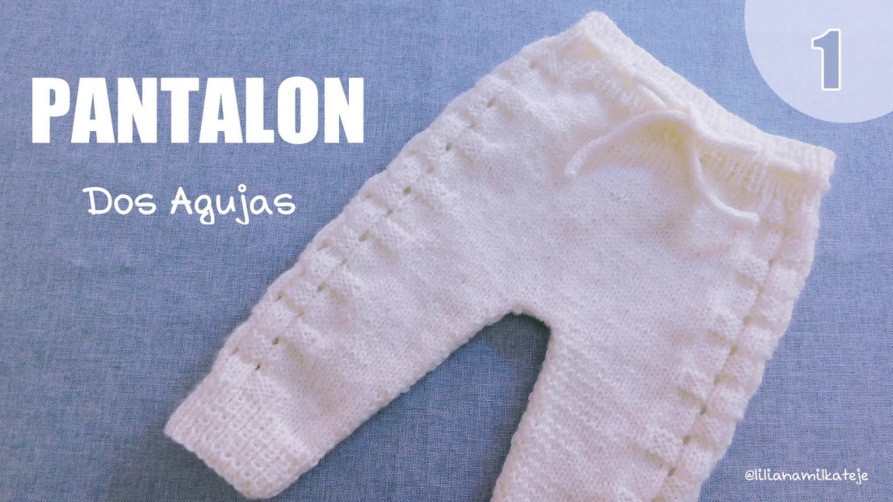 Como tejer un Ajuar Punto Cesta Calado a Dos Palitos, Tricot: Pantalón. Parte 1 - YouTube