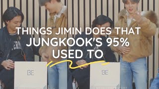 Things Jimin does that Jungkook's 95% used to