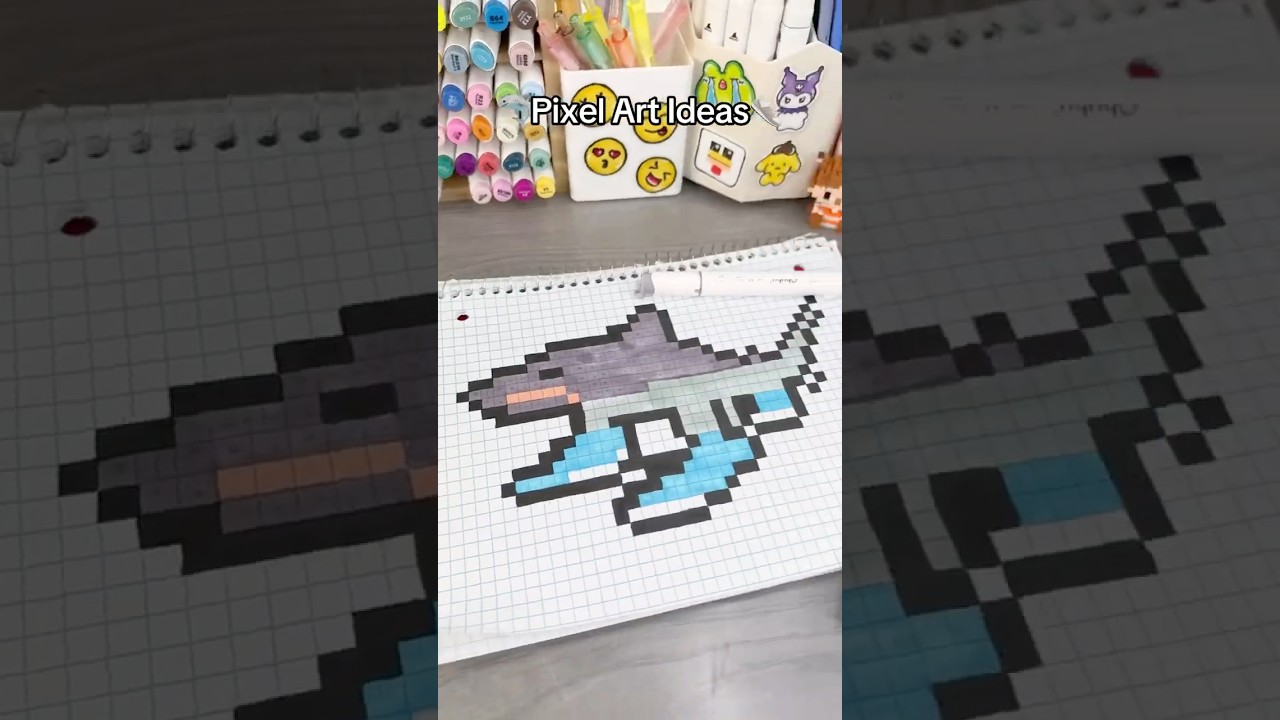 🦈👟Pixel Art Ideas!? !Tralalero tralala! #tralalerotralala #pixel #pixelart #pixelartideas #art