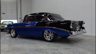 1956 Chevrolet Chevy Bel Air Custom in Black & Blue & Engine Sound