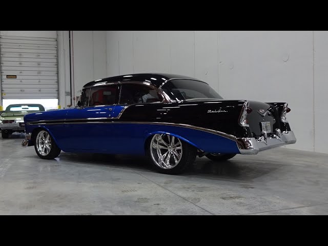 1956 Chevrolet Chevy Bel Air Custom in Black & Blue & Engine Sound