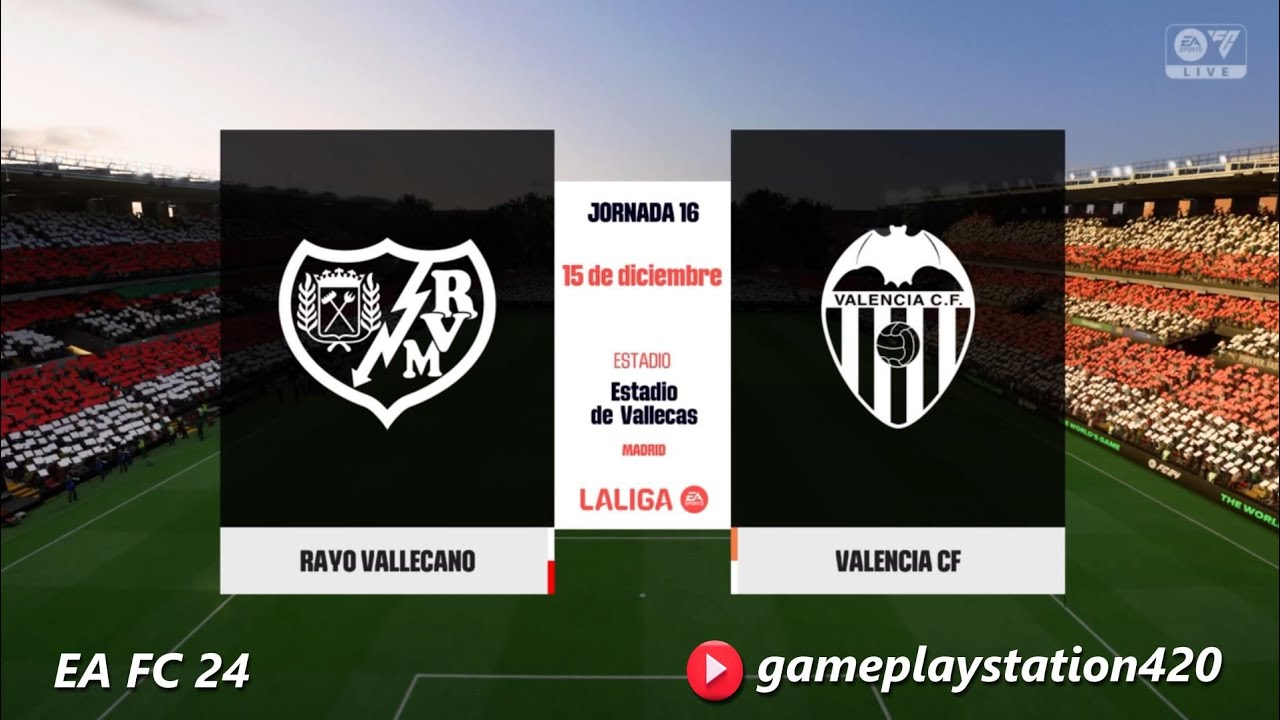 EA FC 24 | RAYO VALLECANO ⚽ VS VALENCIA CF ⚽⚽⚽ JORNADA 16 DE LA LIGA DE ESPAÑA 🇪🇸