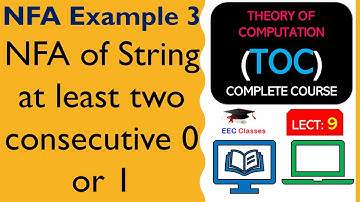 L9: NFA Example 3 | NFA of String atleast two consecutive 0 or 1 | TOC Lectures in Hindi