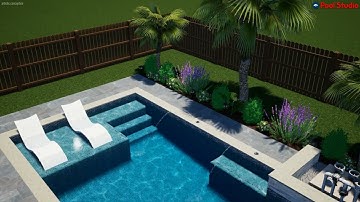 Geometric Pool With Tanning Ledge And Deck Jets