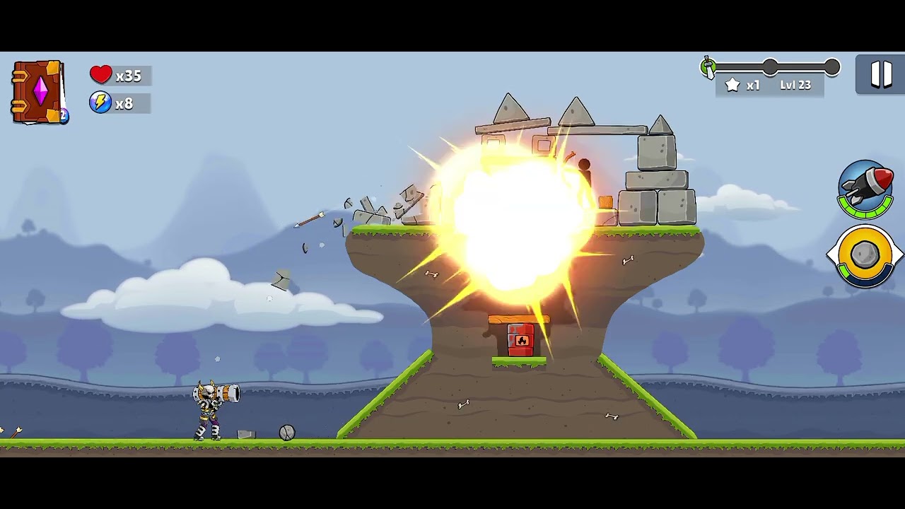 Boom Stick: Bazooka Puzzles - Level 23