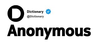 Anonymous Synonyms Similar Words