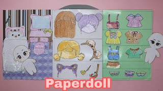 Cara Membuat Mainan Boneka Kertas Part 2 /Alas/rumah boneka kertas / Paperdoll craft DIY