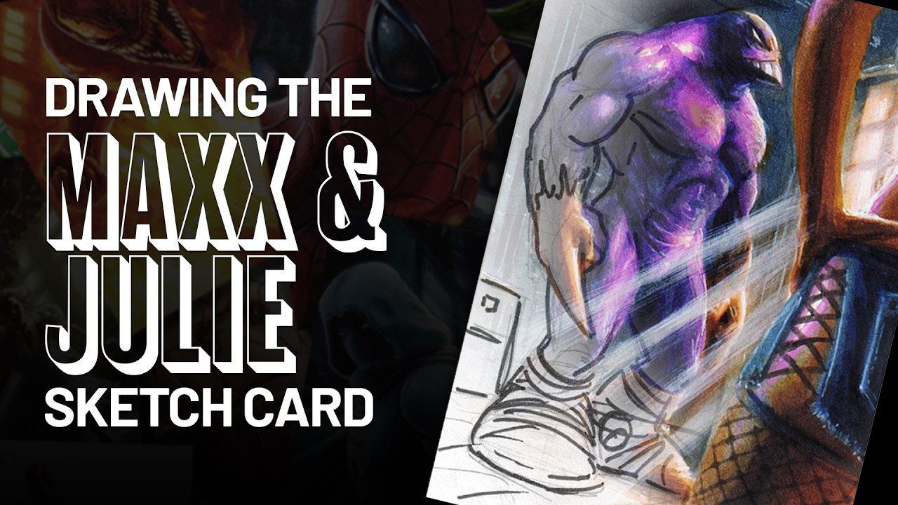 Drawing THE MAXX Sketch Card - YouTube