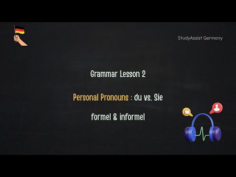 Du vs Sie in German: Formel & Informel Explained | Grammar Lesson 2 for Beginners