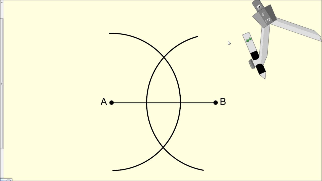 Constructing a Perpendicular Bisector - Geometry - YouTube