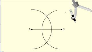 Constructing a Perpendicular Bisector  Geometry