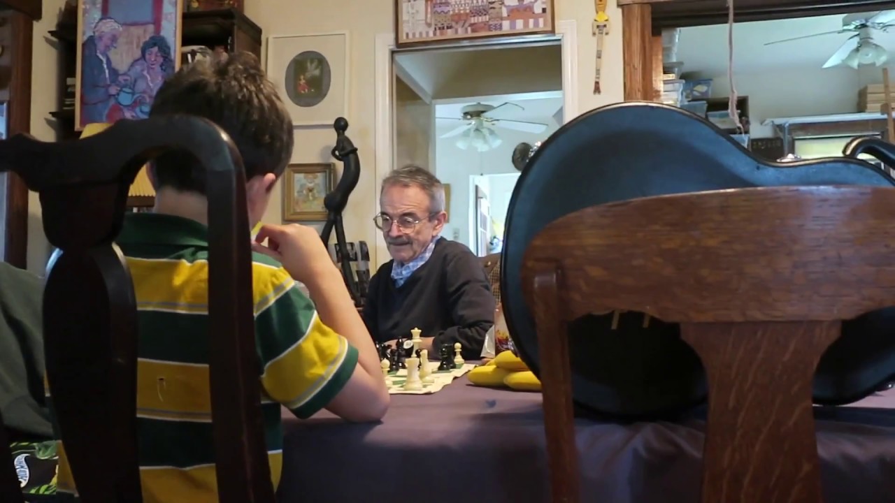 grandpa fred wilson plays chess with 9 year old beginner 4/30/2017