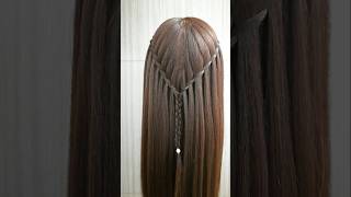 Easy Waterfall Braid in Just 5 Min 😱#hairstyle #hair #waterfall #shorts #shortsfeed #viral #beauty