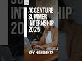 Land Your Dream Tech Internship at Accenture | Summer 2025 Opening Alert! #internship #accenture