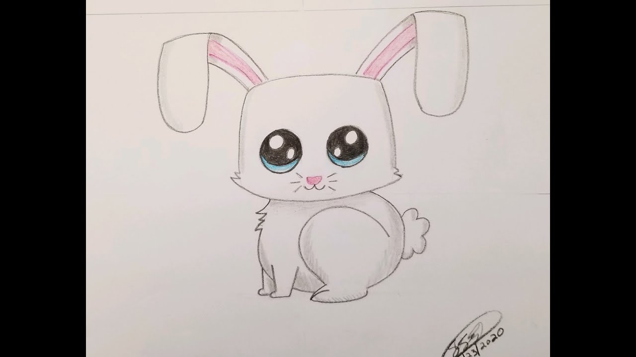  Cartoon Bunny drawing - Step by Step - YouTube
