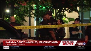 15-year-old charged in deadly shooting of teenager in Downtown Pittsburgh