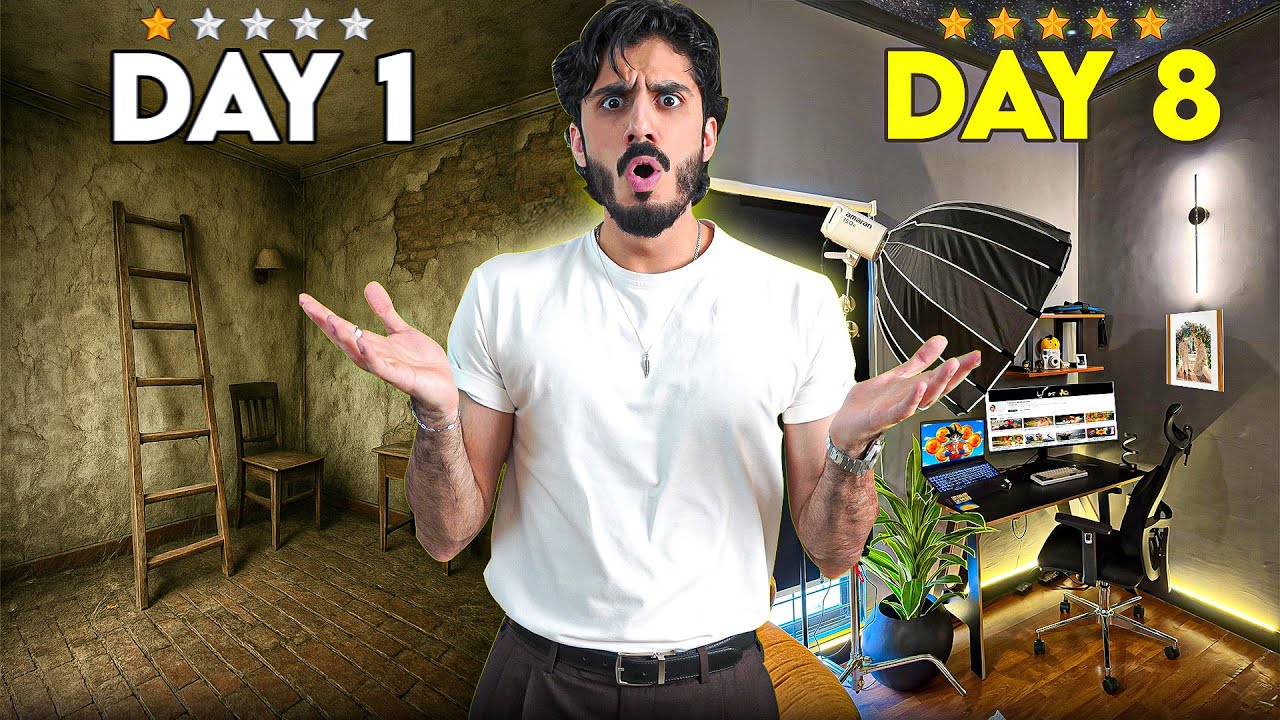 I Turned This Old Room Into A Cool Studio! - YouTube