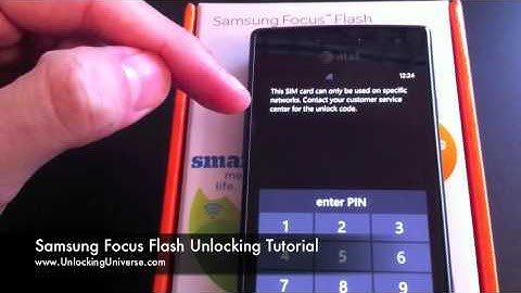How to Unlock Samsung Focus S & Flash for all Gsm Carriers using an Unlock Code