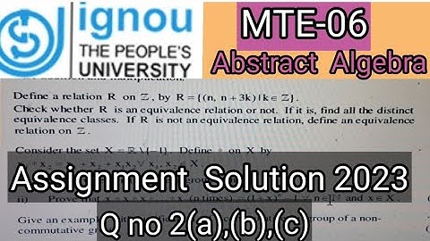 Mte 6 solved assignment 2023 24 |Mte 6 solved assignment  | Q no 2(a),(b),(c)| mte6 lecture| #ignou